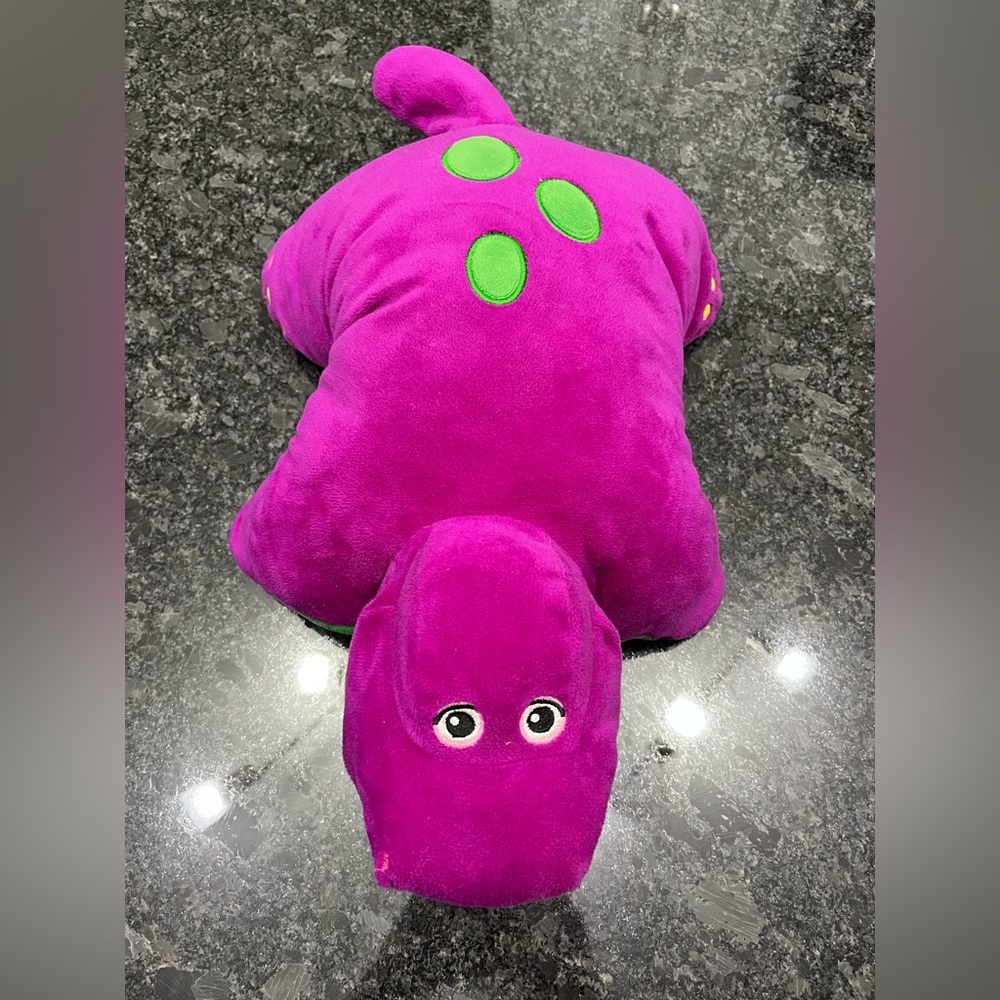 Barney Pillow Pet Plush Stuffed Animal Purple and Green